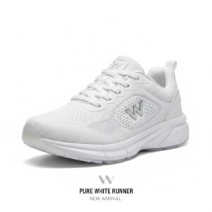 Step into all-day comfort and modern style with our Pure White Runner Shoes.